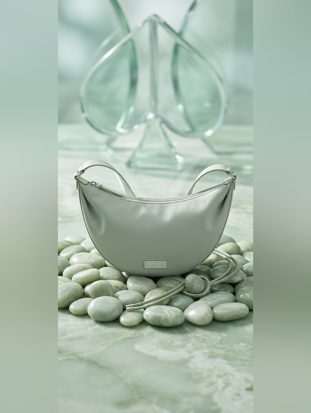 NWOT kate spade Crescent Shoulder Bag in Seafoam Green